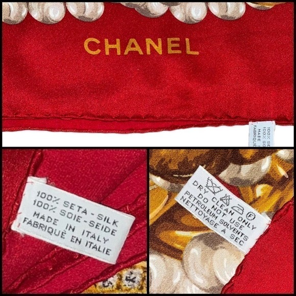 Chanel Iconic 54” Silk Shawl Jewel Camellia Motif Multicolor Large Scarf Wrap - Picture 7 of 15